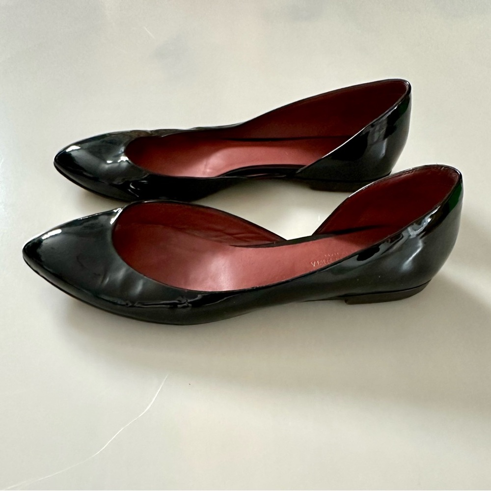 Bottega Veneta // 🇮🇹 D’Orsay Black Patent Leather Flats - Picture 2 of 5